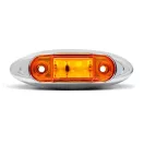Oldalsó jelzőfény lámpa, borostyánsárga, 3 LED-es, 12 V 24 V (1013)