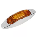 Oldalsó jelzőfény lámpa, borostyánsárga, 3 LED-es, 12 V 24 V (1013)