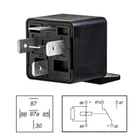 Index relé, 12V, 40A, 5 lábú (1044)