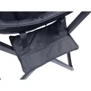 Kempingszék, Butterfly ALU, szürke, összecsukható, alumínium váz, párnázott ülőfelület, kivehető fejtámla, hordtáskával, könnyen szállítható