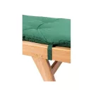 Napozóágy párna, Verde, zöld, 119 x 60 x 6 / 71 x 60 x 6 cm, 52% poliészter / 48% pamut, rögzítőpánttal, kötözőkkel rögzíthető