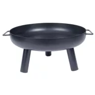   Kerti tűzrakó, Olymp, fekete, átmérő: 60 cm, magasság: 32 cm, acél lemez, hőálló, kültéri használatra
