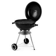   Faszenes grill, El Classico, fekete, acél, 52 x 44 x 71 cm, zománcozott fedéllel, krómozott rács: 41 cm, tárolópolccal, kerekekkel