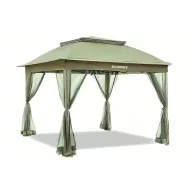   Kerti pavilon, Vista, bézs, 300 × 300 cm, 4 feltekerhető szúnyoghálóval és hordtáskával, teleszkópos lábakkal, összecsukható, időjárásálló