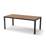   Kerti asztal, Havana 190, bézs/szürke, 190 x 90 cm, magasság: 74 cm, artwood lécelt asztallap, alumínium váz, lekerekített sarkokkal