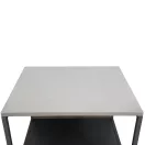 Kerti konyhai polc, Fleetwood, fekete-barna, 63,5 x 91,5 x 54 cm, rozsdamentes acél munkalappal, háromszintes nyitott tárolóval, egymásra rakható kivitelben