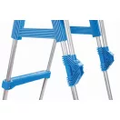 Medence létra, Azuro Safety, kétágú, 3+3 fokos, 95 cm magas medencéhez, horganyzott acél, műanyag lépcsőfokokkal, levehető külső létrarésszel
