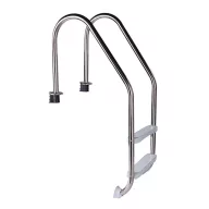   Medence létra, Standard, AISI304, 2 fokos, 90 cm feletti magas medencéhez, rozsdamentes acél, műanyag lépcsőfokokkal