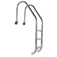   Medence létra, Standard, AISI304, 3 fokos, 110 cm feletti magas medencéhez, rozsdamentes acél, műanyag lépcsőfokokkal