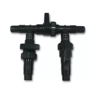   Bypass szelep, Azuro 3-Way, fekete, 3 utas, 32/38 mm csatlakozás, hőszivattyúhoz, áramlásszabályozás