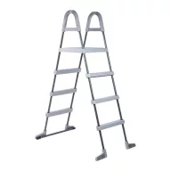   Medence létra, Azuro De Luxe, antracit, kétágú, 3+3 fokos, 120 cm magas medencéhez, porszórt acél, műanyag lépcsőfokokkal