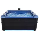 Jakuzzi, MSpa Oslo Sapphire F-SA063W, szürke, 6 személyes, 850 l, 160 x 160 x 65 cm, LED világítással, hidromasszázs fúvókákkal