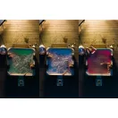 Jakuzzi, MSpa Oslo Sapphire F-SA063W, szürke, 6 személyes, 850 l, 160 x 160 x 65 cm, LED világítással, hidromasszázs fúvókákkal