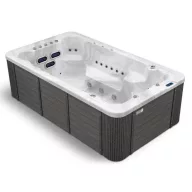   Swim Spa medence, Aquas, 390 x 225 x 118 cm, 35 masszázsfúvókával, 3 ellenáramú fúvókával, Wi-Fi vezérléssel, termohuzattal, hangrendszerrel, egész éves használatra