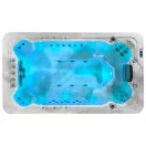 Swim Spa medence, Aquas, 390 x 225 x 118 cm, 35 masszázsfúvókával, 3 ellenáramú fúvókával, Wi-Fi vezérléssel, termohuzattal, hangrendszerrel, egész éves használatra