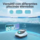 Aiper Scuba 800 SE White akkumulátoros medencetisztító robot, fehér, 80 m2, szűrőkosár: 2 l