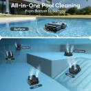 Aiper Scuba X1 Pro Max akkumulátoros medencetisztító robot, 300 m2, 533 l/perc, szűrőkosár: 5 l