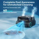 Aiper Scuba X1 Pro Max akkumulátoros medencetisztító robot, 300 m2, 533 l/perc, szűrőkosár: 5 l