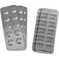   Reagens tabletta, Poolx, DPD1, 50 db (5 levél), szabad klór méréséhez, fotométeres vízelemzőhöz, pótreagens