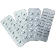   Vízelemzők, Poolx, Glycine pótreagens tabletta klórdioxid-méréshez, 50 db (5 levél), ezüst bliszter, klórsemlegesítő, tablettás vízelemzőhöz