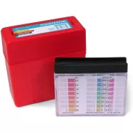   Vízelemzők, Water ID, PoolTester PT500, 60 db, piros, tablettás, pH/klór/bróm/TA méréséhez, kétcellás mérőedénnyel