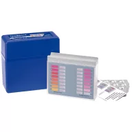   Tablettás vízelemző, Water ID, PoolTester PT200, 60 db tabletta, kék, pH- és aktív oxigénméréshez, kétcellás mérőedénnyel, medencevízhez