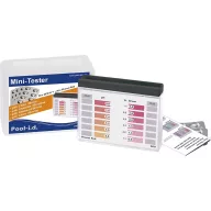   Vízelemzők, Water ID, PoolTester PTM100 Mini, 2x20+2x20 db tabletta, pH és klór/bróm méréshez, kétcellás színskálás mérőedény