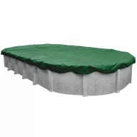   Téli védőtakaró, Supreme PE, ovális fémpalástos medencékhez, 3.6 x 7.2 m, zöld