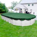 Téli védőtakaró, Supreme PE, ovális fémpalástos medencékhez, 4.5 x 9.0 m, zöld