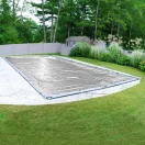 Téli védőtakaró földbe süllyesztett medencékhez, Silverado, négyszög alakú, 12.0 x 6.0 m medencéhez, ezüst/fekete