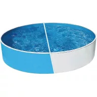   Azuro 300 round fémpalástos medence, szűrő nélkül, D360 x 90 cm, kék/fehér