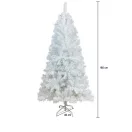 Nordmann King 2D-s műfenyő, 180 cm, fehér, 708 ág, fém talppal, 105 cm alsó átmérő, kihajtható ágakkal, dús kivitel