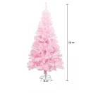 Nordmann King 2D-s műfenyő, 150 cm, rózsaszín, 415 ág, stabil talppal, 85 cm alsó átmérő, kihajtható ágakkal, dús kivitel