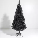 Nordmann King 2D-s műfenyő, 120 cm, fekete, 230 ág, 75 cm alsó átmérő, stabil talppal, kihajtható ágakkal, dús kivitel