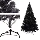 Nordmann King 2D-s műfenyő, 210 cm, fekete, 1000 ág, 125 cm alsó átmérő, stabil talppal, kihajtható ágakkal, dús kivitel