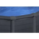 Gre graphite fémpalástos medence D460x120cm