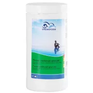  Medence pelyhesítő granulátum, Chemoform Floccer 0907, fehér, 1 kg, privát medencékhez, medencevíz tisztításához, vízfényesítő, szkimmerbe