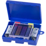   Tablettás vízteszter, Strend Pro, pH/O2, kék, pH- és aktív oxigénméréshez, medencevízhez, színskálás leolvasás, tablettás reagens, műanyag