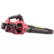   Akkumulátoros lombfúvó, Worcraft CLB-S40LiBA ShareSYS, piros/fekete, 4 Ah 20 V Li-Ion, légsebesség: 220 km/h, légszállítás: 14,1 m3/perc, fúvókával, akkumulátorral és töltővel