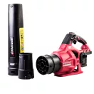 Akkumulátoros lombfúvó, Worcraft CLB-S40LiBA ShareSYS, piros/fekete, 4 Ah 20 V Li-Ion, légsebesség: 220 km/h, légszállítás: 14,1 m3/perc, fúvókával, akkumulátorral és töltővel