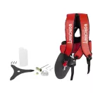 Benzinmotoros bozótvágó, Worcraft GT65-430, piros/ezüst, 2200 W, kétütemű motor, gyorskioldó, tartozékokkal