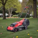 Akkumulátoros fűnyíró, Worcraft CLM-S20LiB ShareSYS, fekete/piros, vágásszélesség: 32 cm, 20 V Li-Ion, 6,0 Ah, 3500 fordulat/perc, 30 l gyűjtőkosár, akkumulátorral és töltővel
