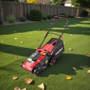 Akkumulátoros fűnyíró, Worcraft CLM-S40LiBL ShareSYS, fekete/piros, vágásszélesség: 43 cm, 2 x 20 V Li-Ion, 2 x 4,0 Ah, 45 l gyűjtőkosár, akkumulátorral és töltővel