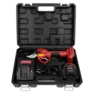 Akkumulátoros metszőolló, Worcraft CSC-S20LiBP ShareSYS, piros/fekete, 2 Ah 20 V Li-Ion, maximum 30 mm vastagság, hosszabbító nyél kompatibilis, akkumulátorral és töltővel, hordtáskában
