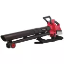Akkumulátoros lombfúvó-szívó, Worcraft CLBV-S40Li ShareSYS, piros/fekete, 2 x 20 V Li-Ion, légsebesség: 230 km/h, légszállítás: 8 m3/perc, 45 l gyűjtőzsák, akkumulátor és töltő nélkül
