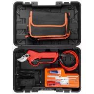   Akkumulátoros metszőolló, Strend Pro Profesional, piros, 4 Ah 36V, maximum 40 mm vastagság, biztonsági zárral, akkumulátorral és töltővel