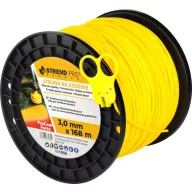   Fűkasza damil, Strend Pro Garden ProCom Force, 3,0 mm, 168 m, sárga, kerek, kopásálló, szakadásálló, túlmelegedésálló, tekercses