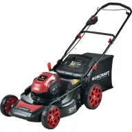   Akkumulátoros fűnyíró, Worcraft CLM-S58LiB, fekete/piros, vágásszélesség: 50,8 cm, 58 V Li-Ion, 3200 fordulat/perc, 60 l gyűjtőkosár, mulcsozás, oldalkidobás, akkumulátorral és töltővel