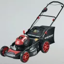 Akkumulátoros fűnyíró, Worcraft CLM-S58LiB, fekete/piros, vágásszélesség: 50,8 cm, 58 V Li-Ion, 3200 fordulat/perc, 60 l gyűjtőkosár, mulcsozás, oldalkidobás, akkumulátorral és töltővel