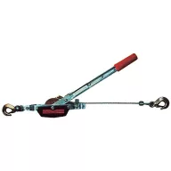  Racsnis kötélfeszítő, Strend Pro HP-995, ezüst, kézi, 100 cm kötélhossz, 0,5 cm átmérő, 1000 kg teherbírás, acélkötél, biztonsági kampókkal